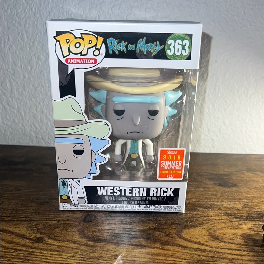 Funko Western Rick Figure with Blue Hair